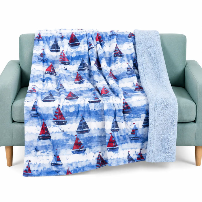 Hong&Atrs® Printed Flannel Fleece Throw Blanket Soft Cozy Plush Blanket