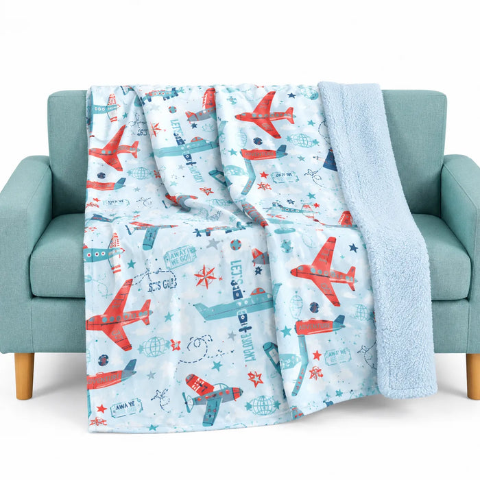 Hong&Atrs® Printed Flannel Fleece Throw Blanket Soft Cozy Plush Blanket