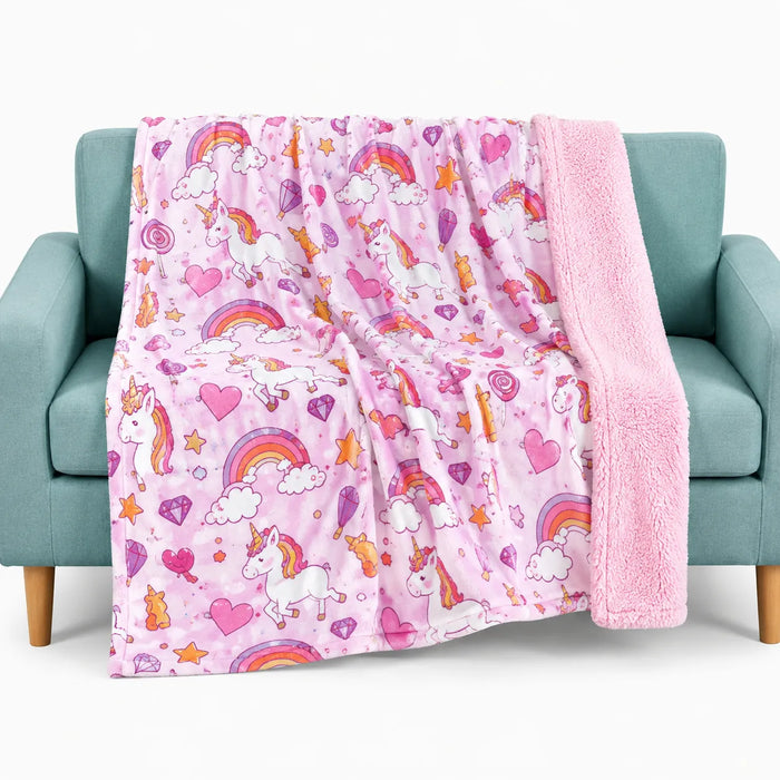 Hong&Atrs® Printed Flannel Fleece Throw Blanket Soft Cozy Plush Blanket