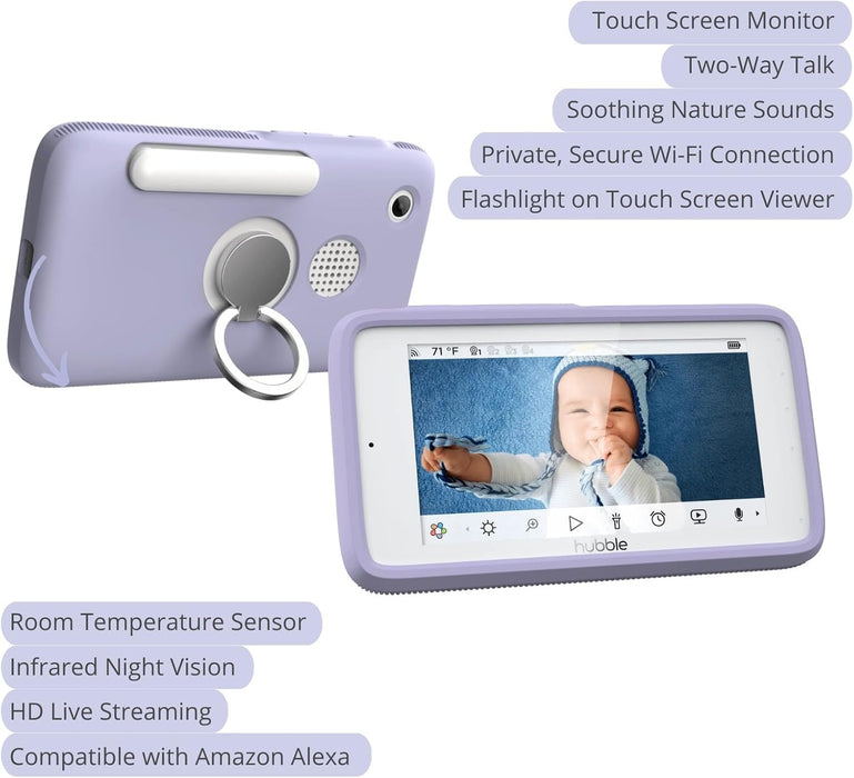 Hubble Connected Nursery Pal Deluxe 5″ Smart Baby Monitor