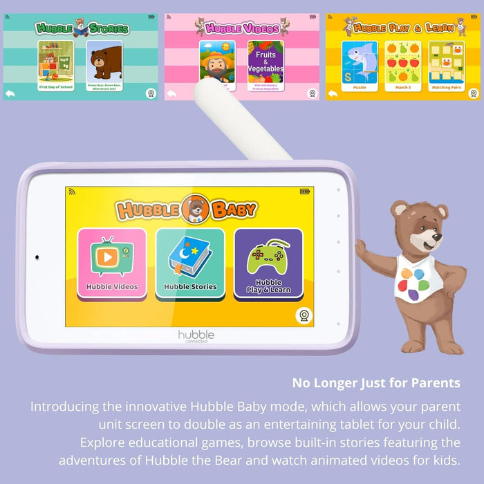 Hubble Connected Nursery Pal Deluxe 5″ Smart Baby Monitor