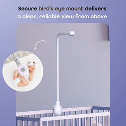 Hubble® - Hubble Connected SkyVision AI Pro Smart Baby Monitor with Adjustable Crib Mount