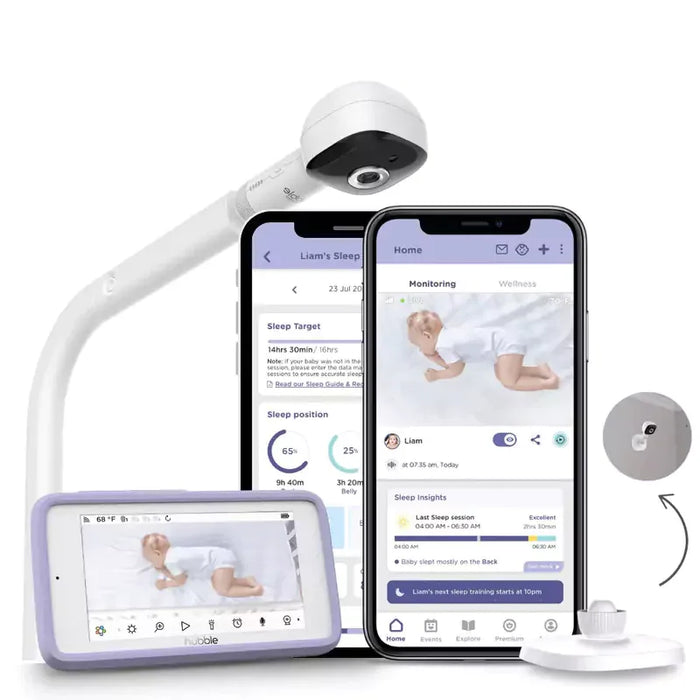 Hubble® - Hubble Connected SkyVision AI Pro Smart Baby Monitor with Adjustable Crib Mount