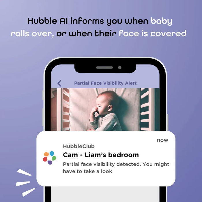 Hubble® - Hubble Connected SkyVision AI Pro Smart Baby Monitor with Adjustable Crib Mount