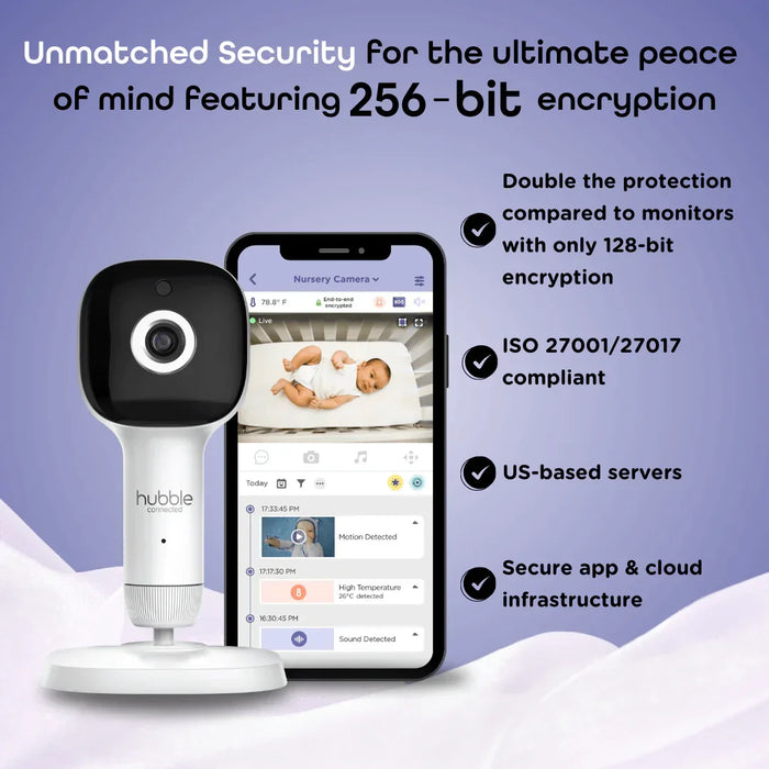 Hubble® - Hubble Connected SkyVision AI Pro Twin Smart Baby Monitor with Dual HD Cameras and Adjustable Crib Mount
