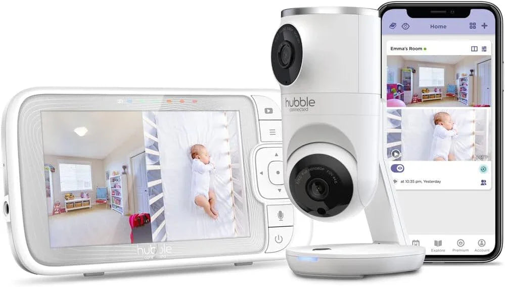 Hubble® - Hubble Nursery Pal Dual Vision Baby Monitor – 5" Smart WiFi Monitor with Dual Cameras
