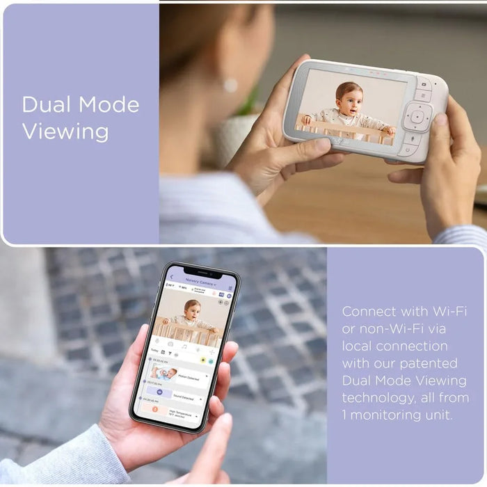 Hubble® - Hubble Nursery Pal Dual Vision Baby Monitor – 5" Smart WiFi Monitor with Dual Cameras