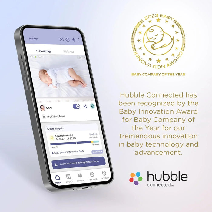 Hubble® - Hubble Nursery Pal Dual Vision Baby Monitor – 5" Smart WiFi Monitor with Dual Cameras