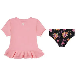 HURLEY® - Hurley Girls' [2-4T] Floral Rashguard Two-Piece Set