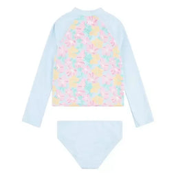 HURLEY® - HURLEY® Junior Girls' [7–16] Rashguard + Swim Bottom Two-Piece Set – Blue Ice