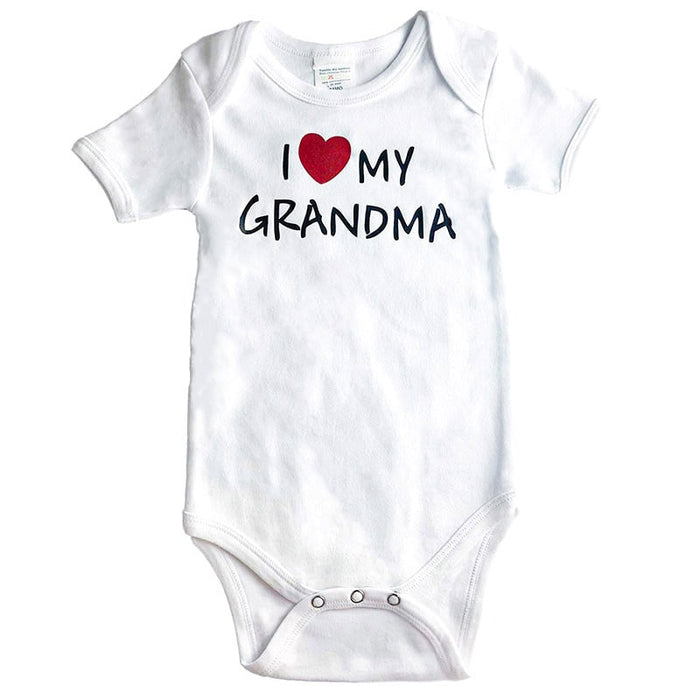 Pam I Love Grandma Baby Onesie - White