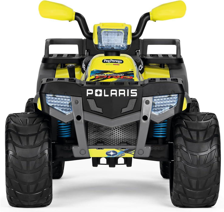 Peg Perego - Polaris Sportsman PRO, Citris, 24V, 2 Seater Ride on ATV for Kids