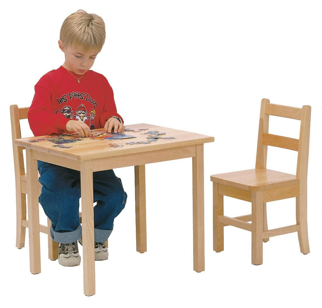 J.B. Poitras® - J.B. Poitras Solid Maple Square Table & Chair Set | 24" L x 24" W x 20" H