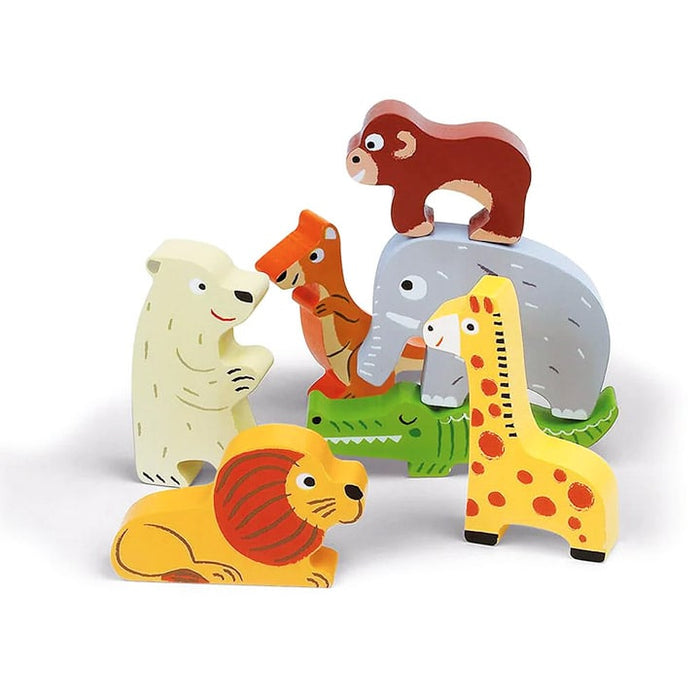 Janod Chunky Baby & Toddler Wooden Puzzle - Zoo Animals