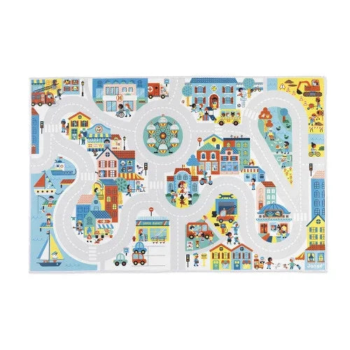 janod - Janod Cross Roads Playmat with Circuit City
