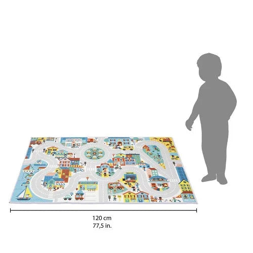 janod - Janod Cross Roads Playmat with Circuit City