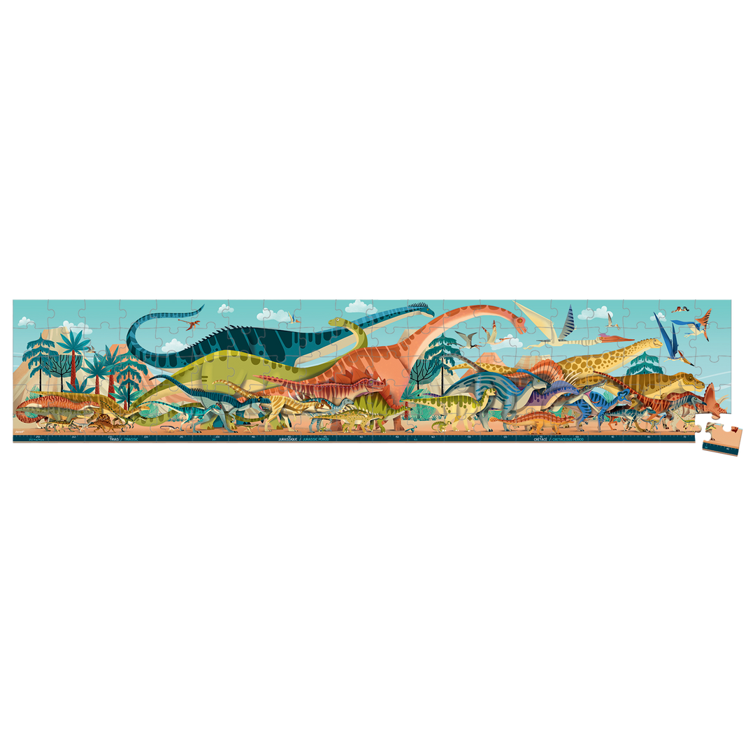 Janod Panoramic Dinosaurs Puzzle 100 Pieces – image 2