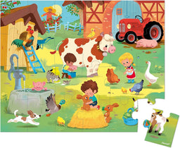 Janod® - Janod 24 Piece Children’s Jigsaw Puzzle - A Day at The Farm