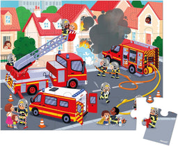Janod® - Janod 24 Piece Children’s Jigsaw Puzzle - Fire Rescue