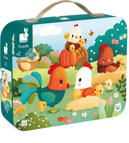 Janod® - Janod Children's Puzzle Welcome to the Farmyard - 20 Pieces