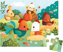 Janod® - Janod Children's Puzzle Welcome to the Farmyard - 20 Pieces