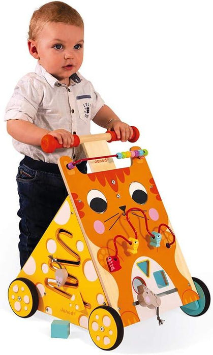 Janod® - Janod Children Wooden Activity Baby Walker - Kitty Cat