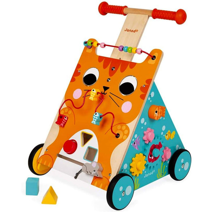 Janod® - Janod Children Wooden Activity Baby Walker - Kitty Cat