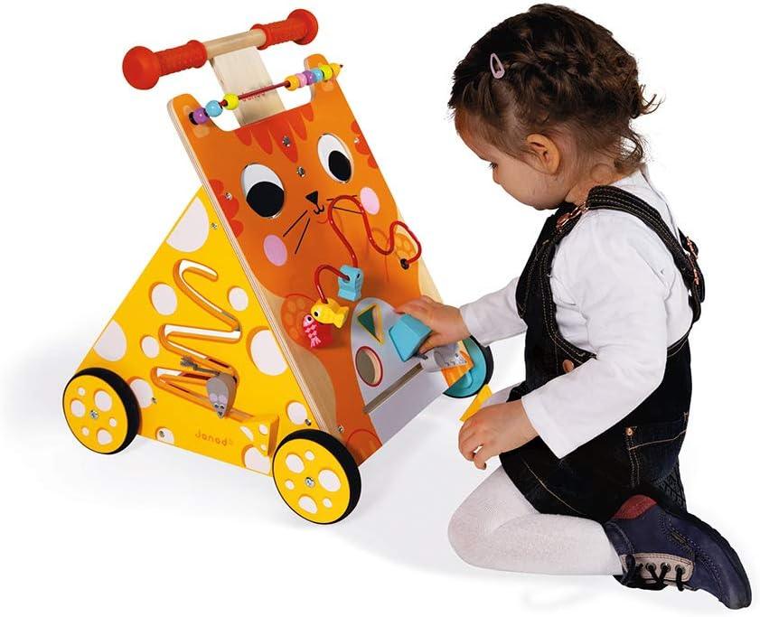Janod® - Janod Children Wooden Activity Baby Walker - Kitty Cat