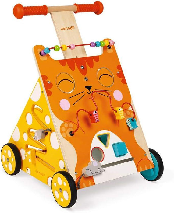 Janod® - Janod Children Wooden Activity Baby Walker - Kitty Cat