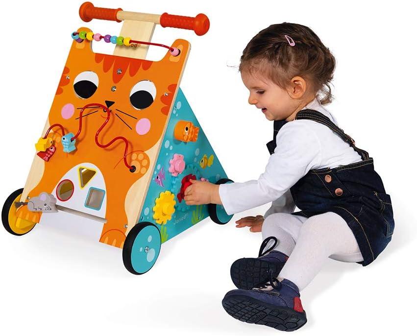 Janod® - Janod Children Wooden Activity Baby Walker - Kitty Cat