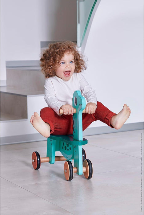 Janod® - Janod Children Wooden Dino Ride-on Toy - Portosaurus