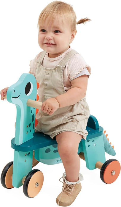 Janod® - Janod Children Wooden Dino Ride-on Toy - Portosaurus