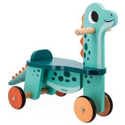 Janod® - Janod Children Wooden Dino Ride-on Toy - Portosaurus