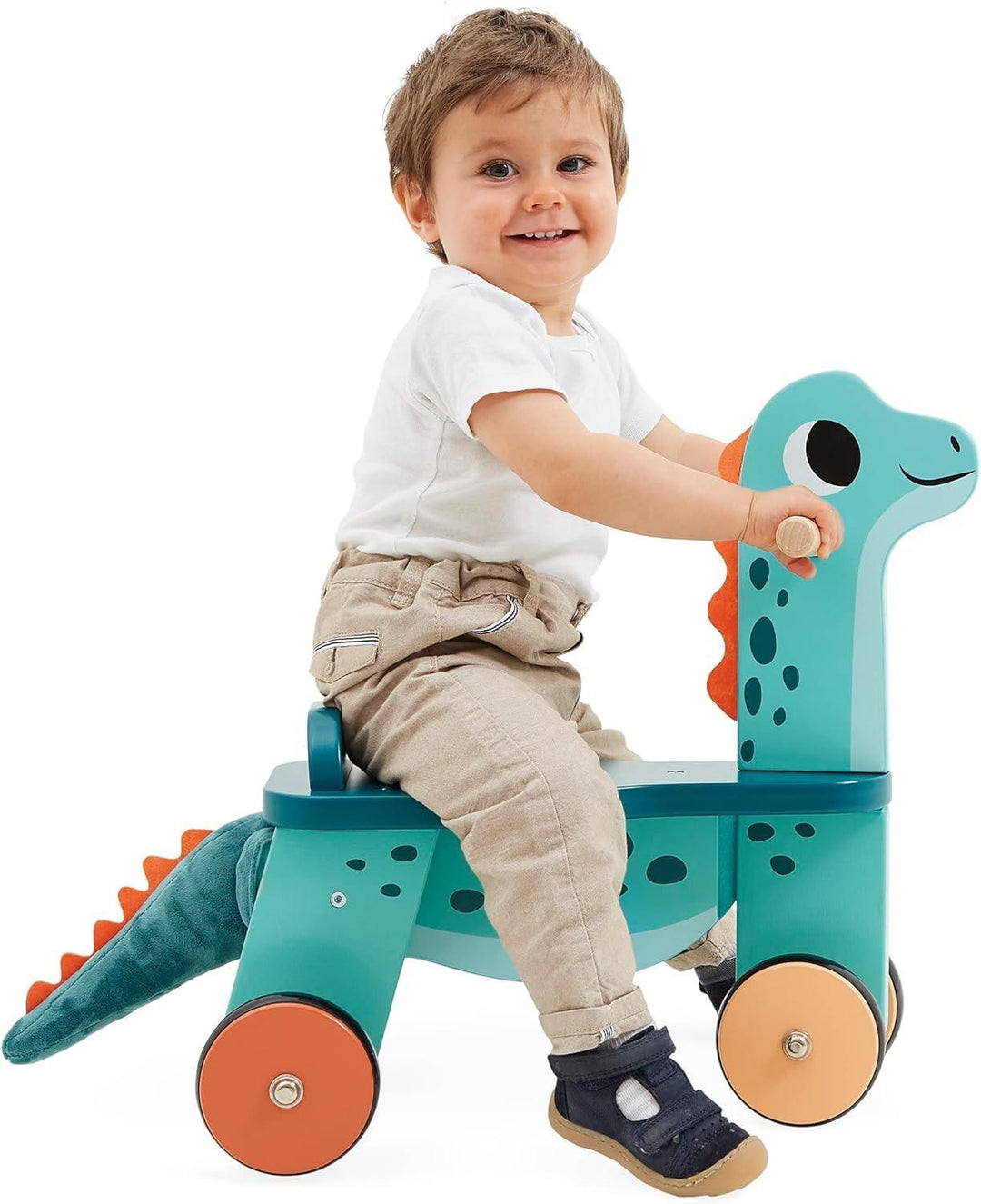 Janod® - Janod Children Wooden Dino Ride-on Toy - Portosaurus