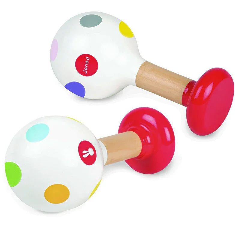 Janod® - Janod Confetti Maracas – Wooden Musical Toy for Babies (1 Unit)