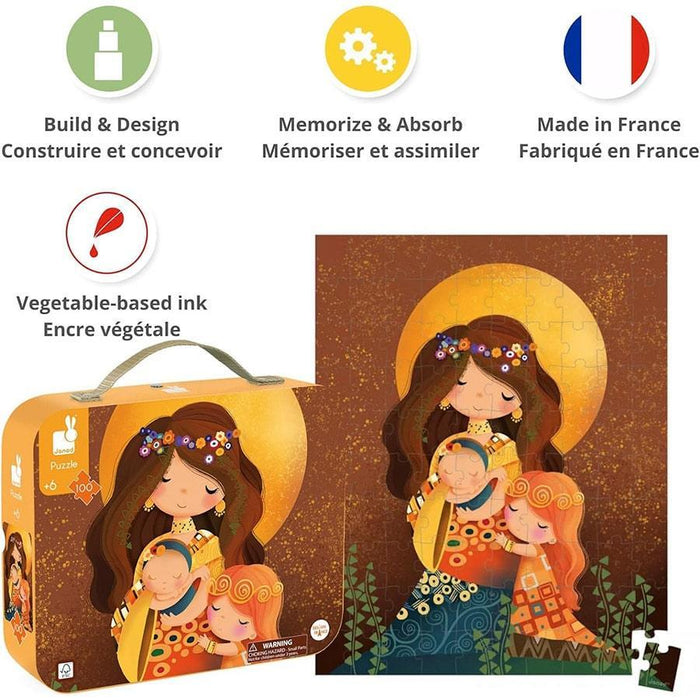 Janod® - Janod Kids Jigsaw Puzzle - 100 Pieces - Inspired by Klimt