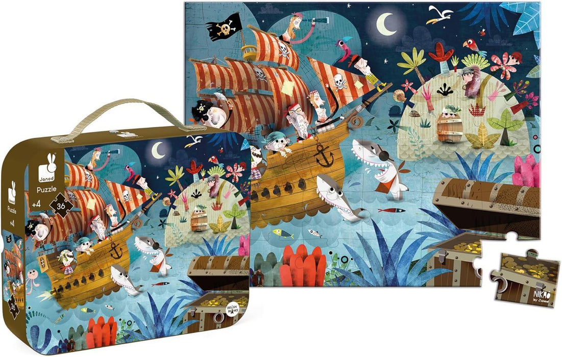Janod® - Janod Kids Jigsaw Puzzle - 36 Pieces - The Treasure Hunt