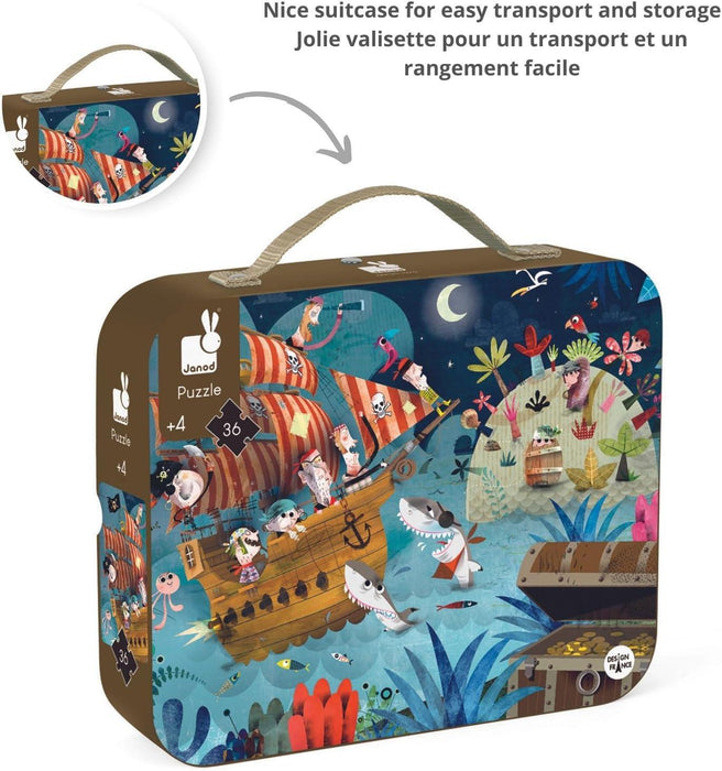 Janod® - Janod Kids Jigsaw Puzzle - 36 Pieces - The Treasure Hunt