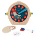 Janod® - Janod Learn to Tell Time Wooden Clock Toy - Bilingual (English-French)