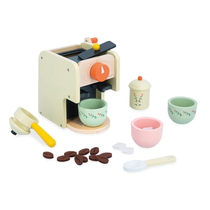 Janod® - Janod Mamie Soleil Pretend Play Wooden Coffee Machine Set