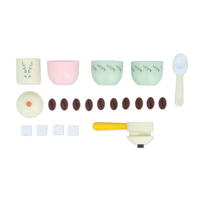 Janod® - Janod Mamie Soleil Pretend Play Wooden Coffee Machine Set