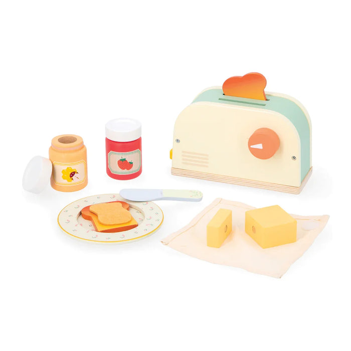 Janod® - Janod Mamie Soleil Pretend Play Wooden Toaster Set