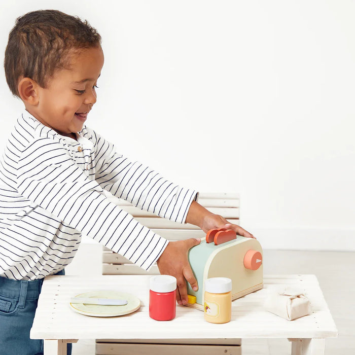 Janod® - Janod Mamie Soleil Pretend Play Wooden Toaster Set