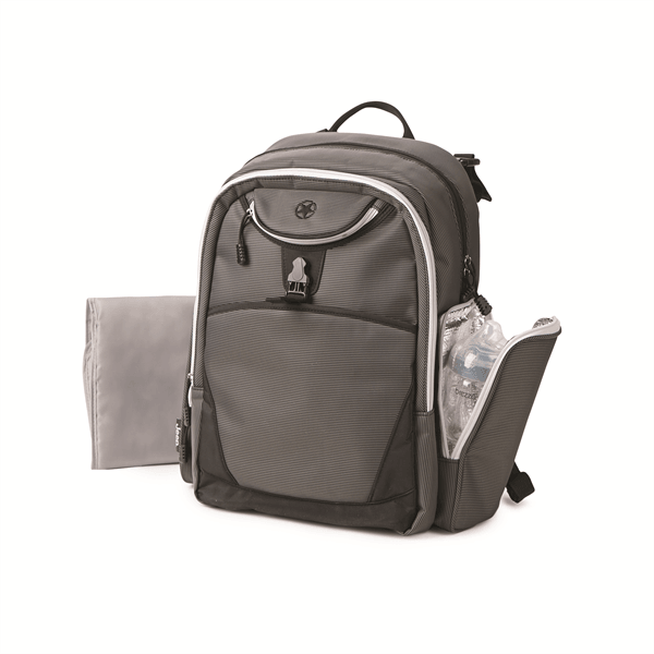 Jeep Adventurers Diaper Backpack Bag Grey Black Goldtex