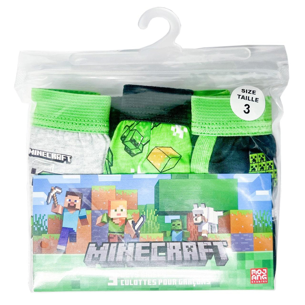 Minecraft Boys Briefs - Underwear - 3pk (2 to 6x) — Goldtex