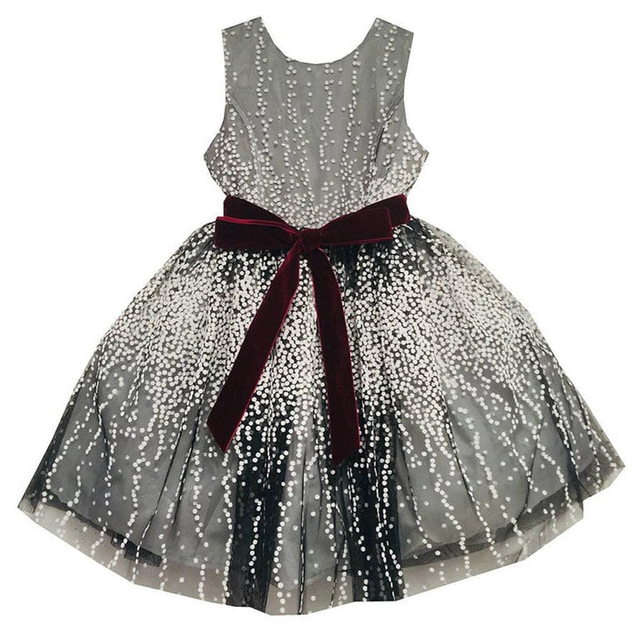 Jo-Ella - Jo-Ella Monalisa Cascading Glitter Tulle Dress