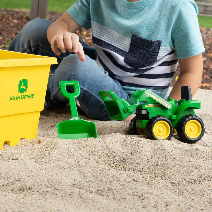 John Deere - John Deere Sandbox Toy Set with Tractor, Bucket and Shovel – Outdoor Sand Toys for Kids – Ages 18M+