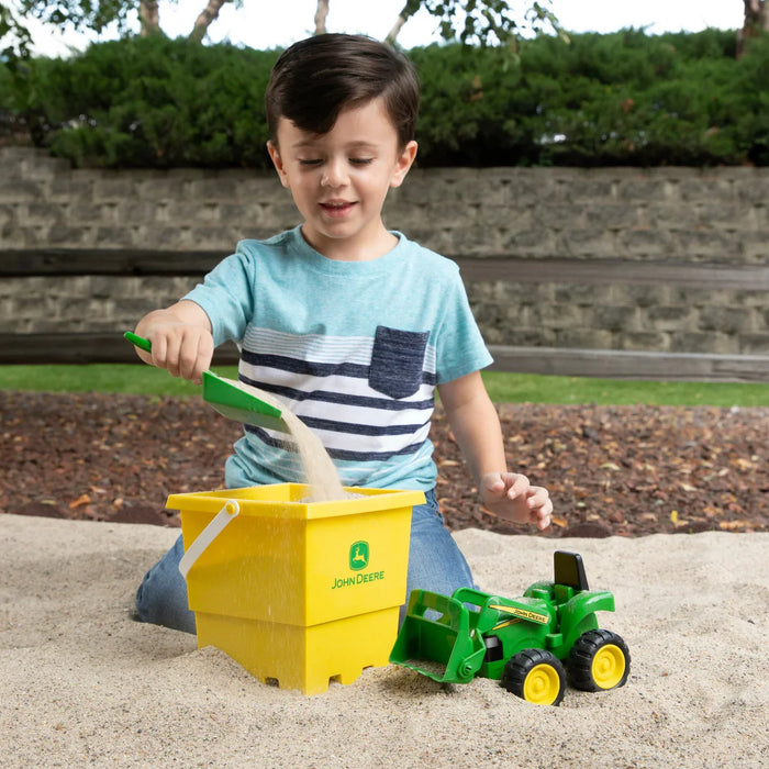 John Deere - John Deere Sandbox Toy Set with Tractor, Bucket and Shovel – Outdoor Sand Toys for Kids – Ages 18M+