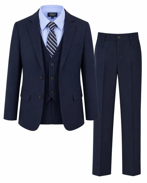 Johnson Creation® Boys 5-Piece Blue Suit Set Style 3302 Sizes 2-18