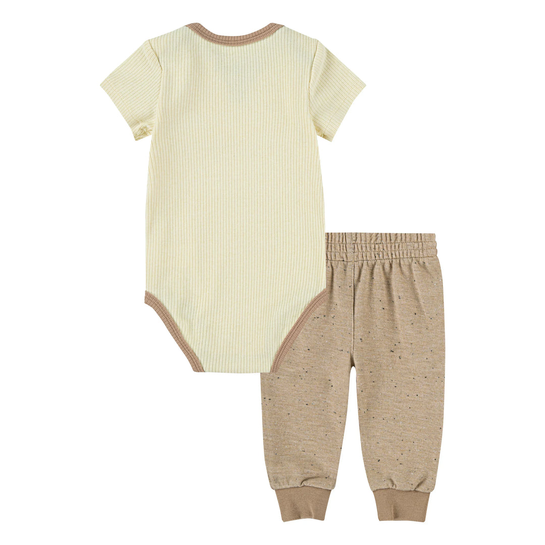 Jordan® - Jordan® 2-Piece Rib Nep Bodysuit Set – Beige (12–24 Months)